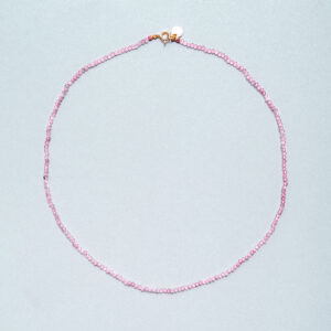Kwarc Różowy Truskawkowy | Naszyjnik z małych kamieni