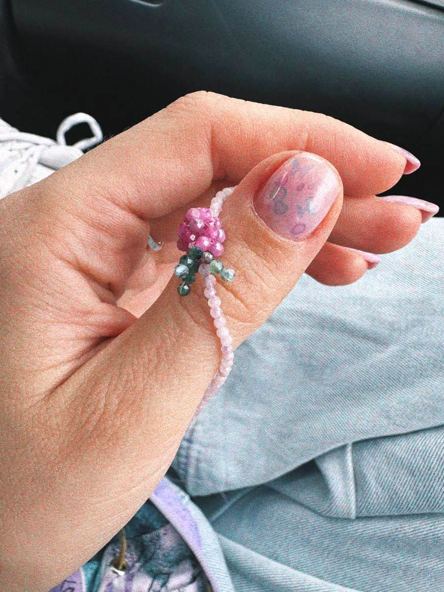 Ametyst Lawendowy | Rubin | Naszyjnik z malinkami - obrazek 2