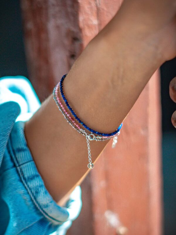 bransoletki kamienie naturalne lapis lazuli spinel labradoryt