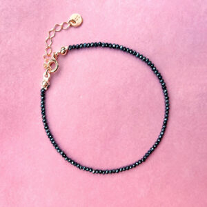 bransoletka ochronna z czarnego spinelu