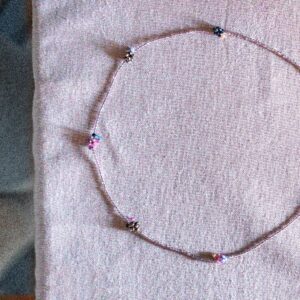 naszyjnik z szyszkami z różnych kamieni naturalnych unikatowy design turmalin piryt