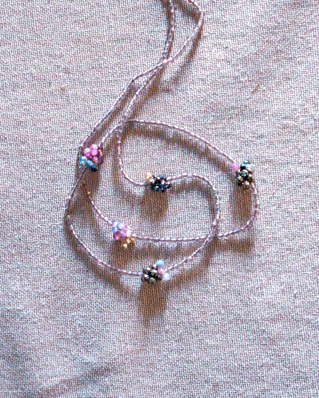 Kwarc Dymny | Piryt | Turmalin | Spinel | Naszyjnik z szyszkami - obrazek 2