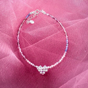 serce srebro 925 bransoletka