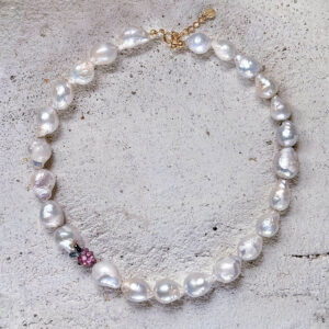 perły naturalne naszyjnik z pereł barokowych dużych